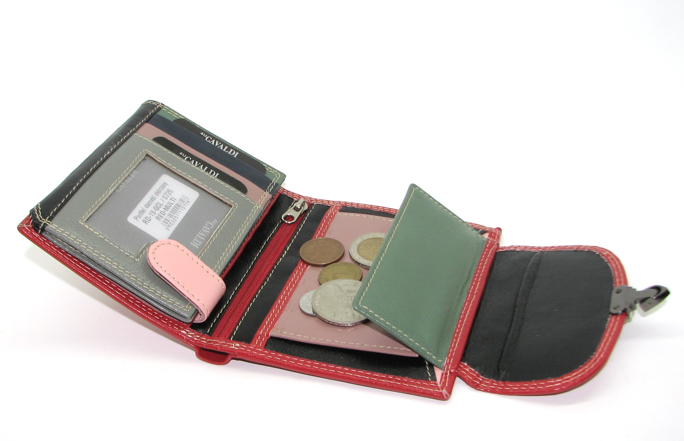 Кошелек женский Cavaldi RD-19-GCL RED-Multi Кошелек женский Cavaldi RD-19-GCL RED-Multi